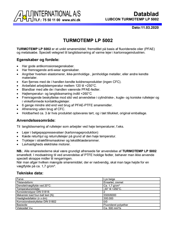 

TURMOTEMP LP 5002

